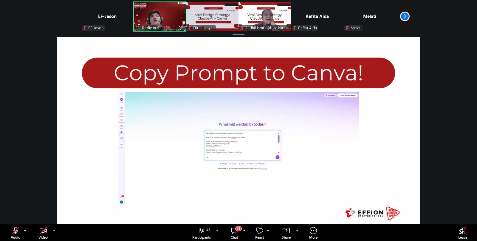 Dokumentasi webinar Effion 1