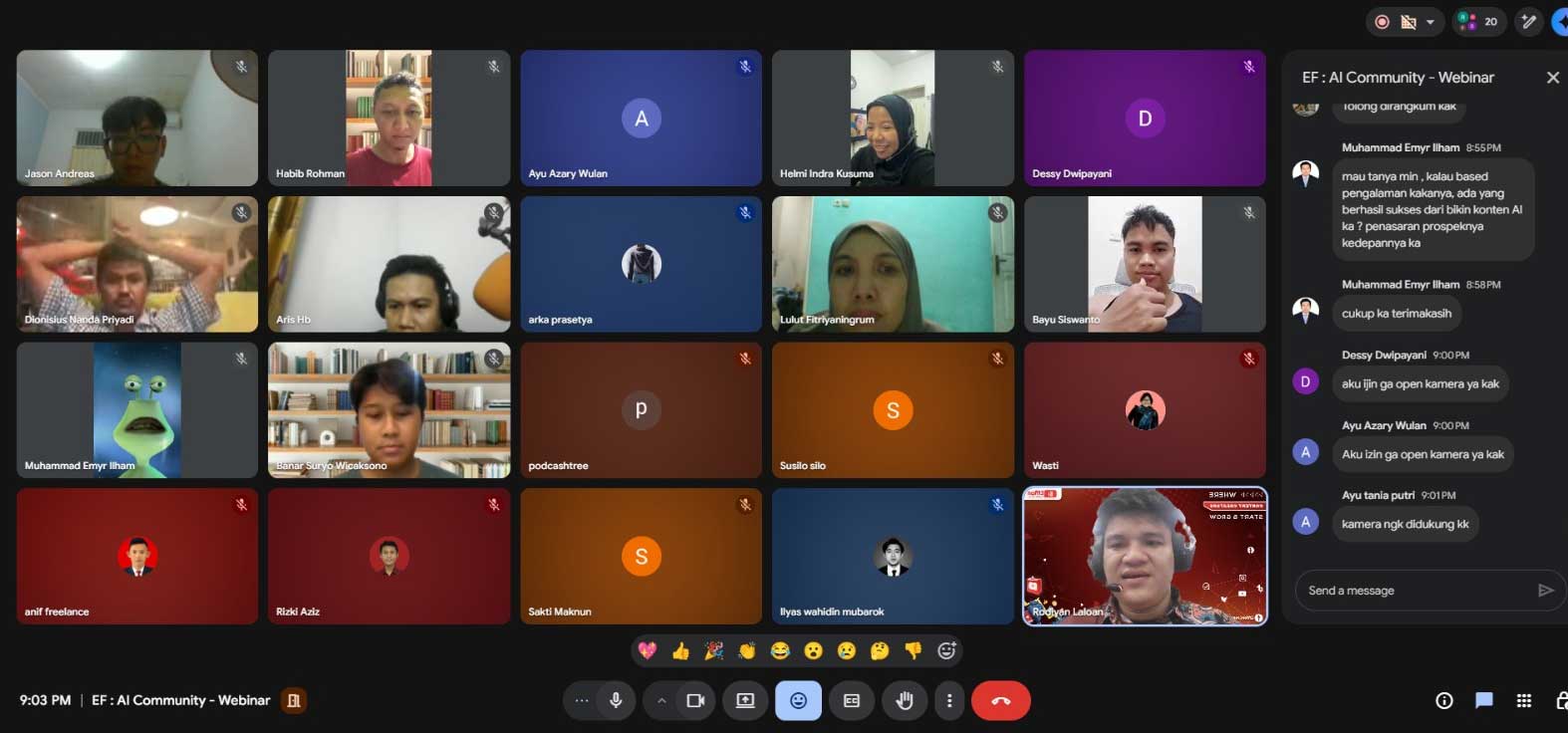 Dokumentasi webinar Effion 13