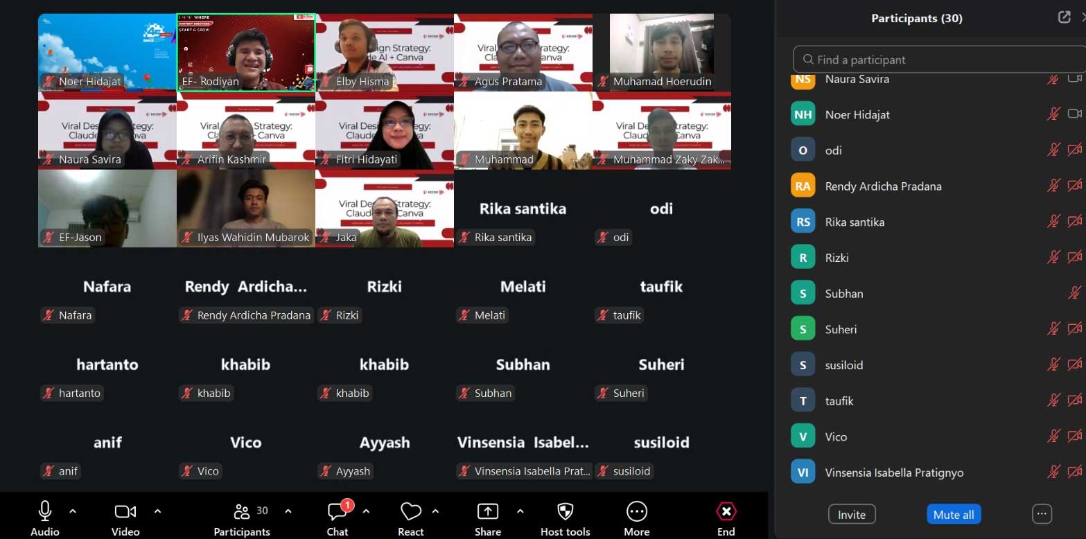 Dokumentasi webinar Effion 14