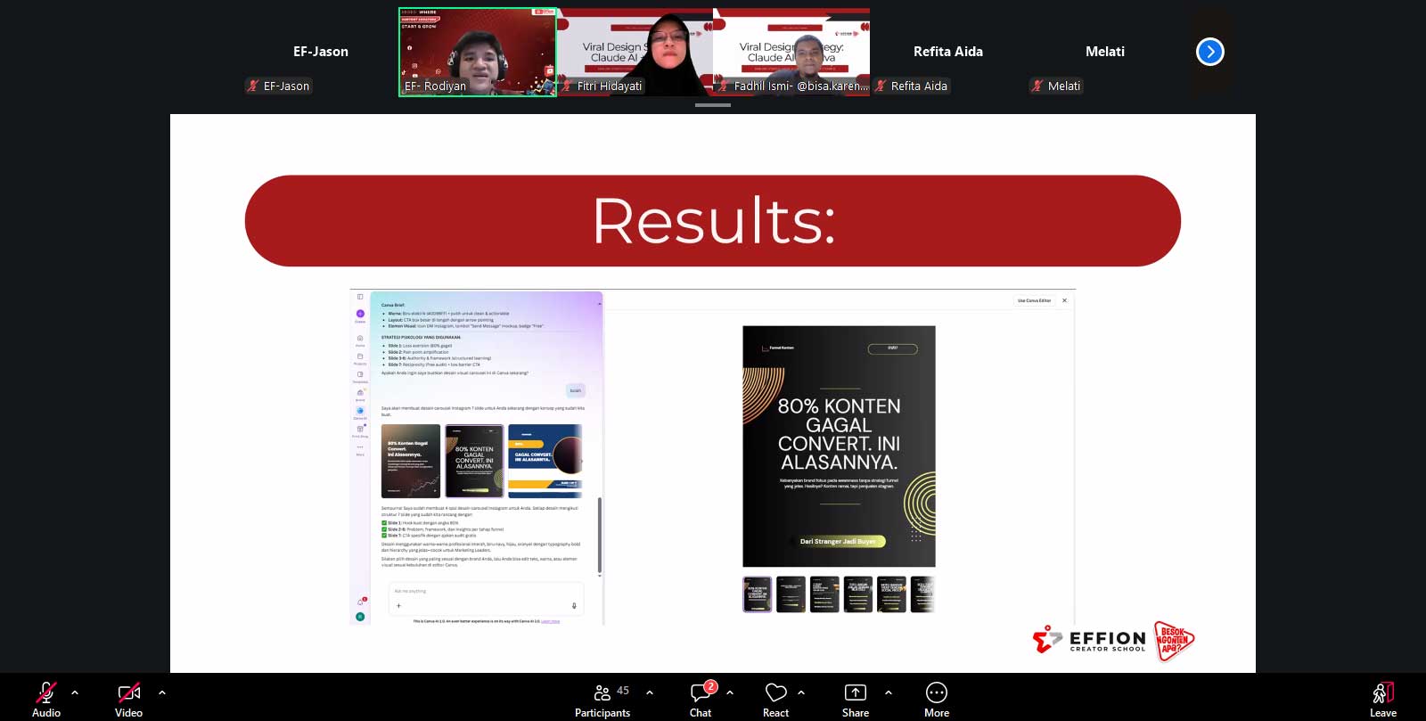 Dokumentasi webinar Effion 8